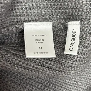 NY & Co Soho Jeans Sweater Gray Off Shoulder Cable Knit Boho Minimalist Casual M thumbnail 7