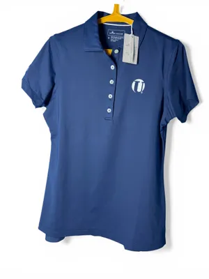 New Peter Millar Women's Navy Blue Sun Protection Performance Golf Polo thumbnail 6