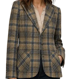 Vintage Pendleton Blazer Pure Wool 70s 3-Button Front Notch Lapel Plaid Gray 8 thumbnail 1