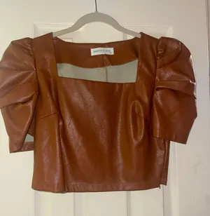 Leather Top Brown Size M thumbnail 3