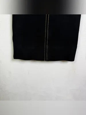 Anthropologie Women’s XXSP Essential Crop Flare Pants Black Contrast Stitch Y2K thumbnail 7
