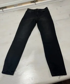 Just Black Denim Jeans Women's Size 27‎ Black Distressed Hem High Rise Skinny thumbnail 1
