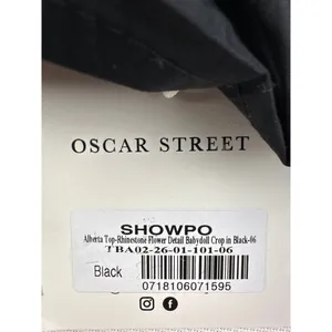 Showpo Oscar Street - Alberta Top with Rhinestone Detail in Black and Silver thumbnail 3