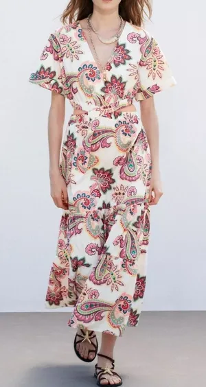 Zara cut out‎ poplin dress thumbnail 1
