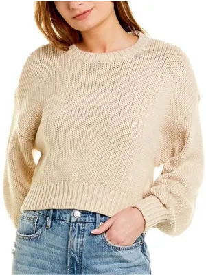 GOOD‎ AMERICAN Crewneck Chunky Knit Sweater thumbnail 1