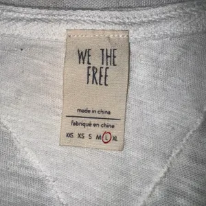 Free People We The Free White Linen‎ Blend V-Neck 3/4 Sleeve Top Large thumbnail 5