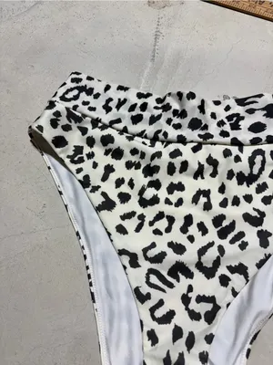 Aerie high cut cheeky Leopard Print Bikini Bottoms XL thumbnail 2