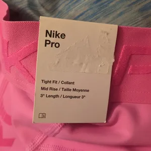 Nike pro pink tight fit bike shorts size XXL thumbnail 5