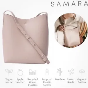 Samara Vegan Leather Crossbody Peony Blush Pink thumbnail 2