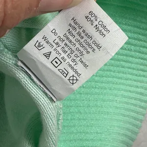Madewell Womens Colorblock Raglan Sweater Mint Green Neon Yellow Size S‎ thumbnail 8