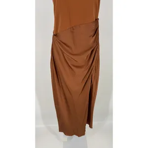 Abercrombie & Fitch Copper Brown Halter Midi Dress thumbnail 4