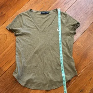 Ralph Lauren Olive Short Sleeve‎ V-Neck Tee thumbnail 6