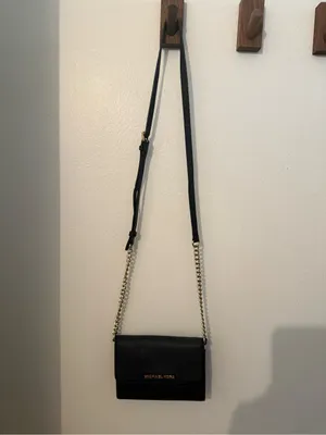 Michael Kors Black Leather Crossbody Bag thumbnail 4