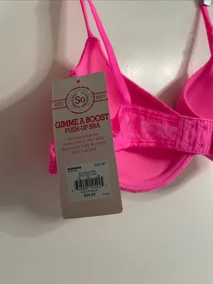 SO Hot Pink Lace Push-Up Bra Size 38C NWT thumbnail 5