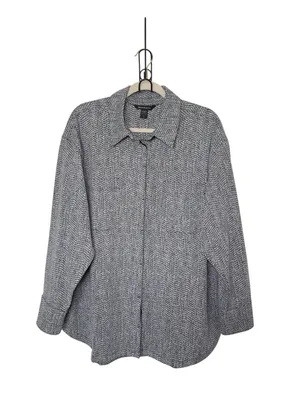 Athleta‎ Women Large Braiden Textured Shirt Jacket Shacket Granolachic Normcore thumbnail 3