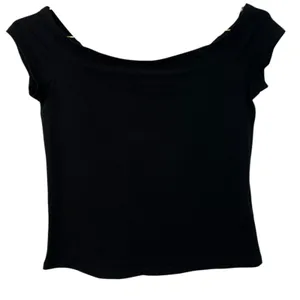 Weekday Off the Shoulder Tee in Black Women’s Size Medium NWT thumbnail 2