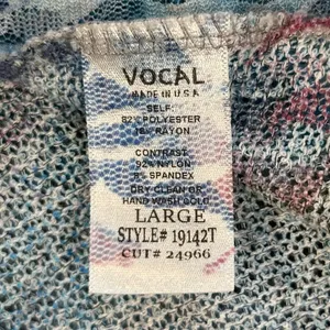 Vocal USA Tank Top Womens Large Red Blue USA American Flag Stars & Stripes Knit thumbnail 8