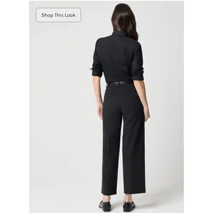 J.Crew Remy Pant Black Wide Leg Cropped Trouser Cotton Blend Womens 4 thumbnail 11