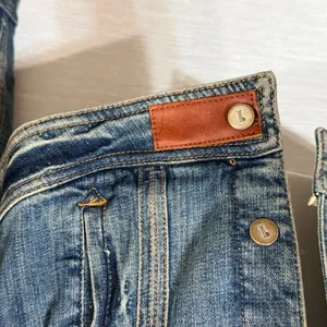 Pilcro and the Letterpress Womens XS Denim Jacket Medium Wash Cropped Trucker thumbnail 4