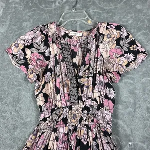 Natural Life Bella Maxi Dress Small Pink Floral Boho Festival Hippie Pockets thumbnail 13