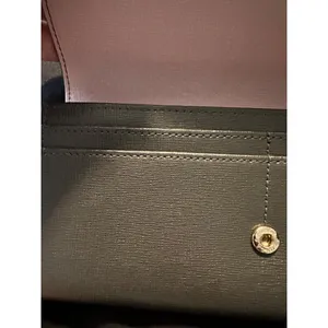 Furla Gray Textured Leather Continental Wallet Card Holder Clutch‎ Italy thumbnail 9