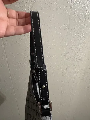 Ralph Lauren Gray Monogram Shoulder Bag with Black Trim thumbnail 3