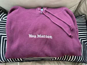 You Matter Hoodie Purple Size L thumbnail 1