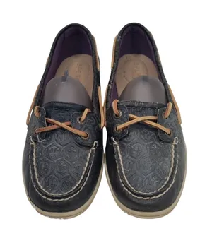 Black Sperry leather boat shoes sz 8 thumbnail 1