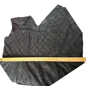 Lane Bryant Plus Size Black Lace Tulle Midi Dress Womens 28 Whimsigoth Flared thumbnail 14