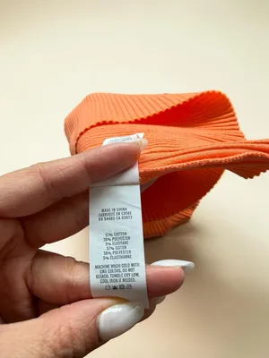 Aerie Ribbed Crew Neck Sleeveless Muscle Tank Crop Top in Orange‎ thumbnail 4