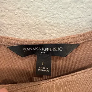 Banana Republic Long Sleeve Ribbed Bodysuit Brown Size Large thumbnail 3