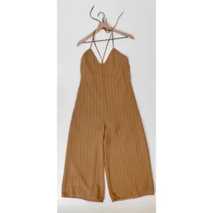 NWT!! HOUSE OF HARLOW‎ 1960 x Revolve Paolo Jumpsuit Tawny Brown Festival Large thumbnail 2