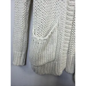 Abercrombie & Fitch Cream Cardigan Pockets medium cottagecore bohemian sweater thumbnail 7