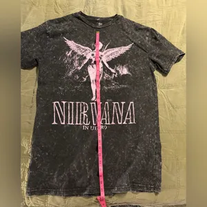 Nirvana In Utero Tour T Shirt Medium Acid Wash Band Tee thumbnail 2