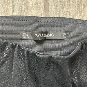 Zara Women's Shiny Black Pants thumbnail 2