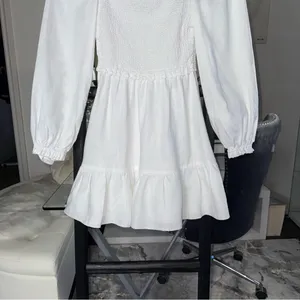 New Aritzia Wilfred New Tempest White Smocked Linen Mini Dress Square Neck Small thumbnail 14