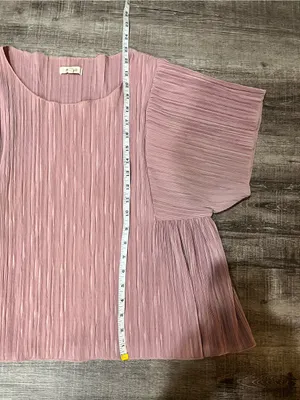 MADEWELL Texture & Thred Micropleat Top in Vintage Mauve thumbnail 8