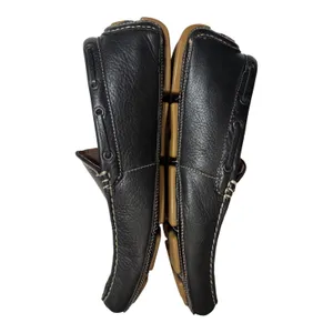 Banana Republic Black Pebbled Leather Slip-On Loafers thumbnail 3