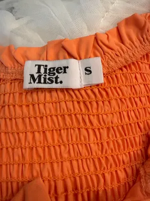 Tiger Mist Orange Ruffle Tie-Front Mini Dress thumbnail 4