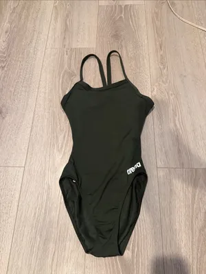 Arena Solid Team Sage Green Swimsuit Challenge Back MaxLife Open Back US 28 thumbnail 3