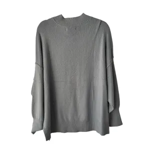 Zesica‎ Oversized Knit Sweater Mock Neck Long Sleeve Pullover Top Blue Large thumbnail 4