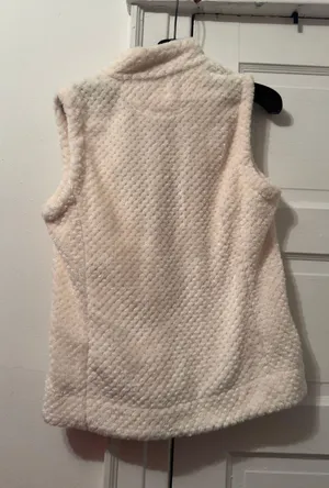Calvin Klein White Sherpa Vest thumbnail 3