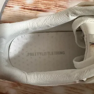 PRETTYLITTLETHING White Contrast Sole Chunky Platform Sneakers NWOT thumbnail 11