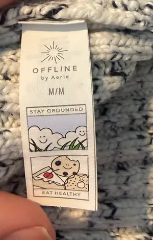 Aerie Grey Quarter-Zip Sweater thumbnail 3