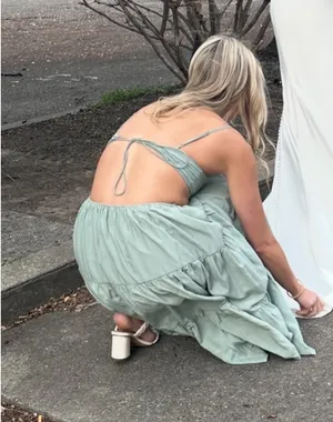 Seafoam Green Midi Dress thumbnail 2