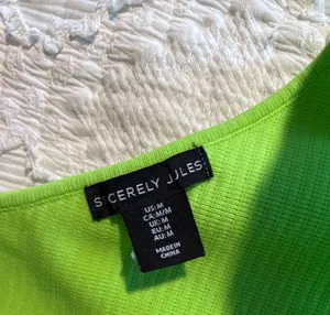 Sincerely Jules Vibrant Green One-Shoulder Tank Top thumbnail 2