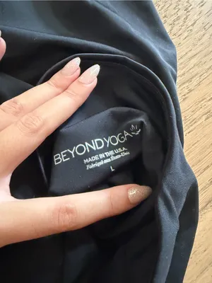 Beyond Yoga Black Faux Lace Leggings thumbnail 5