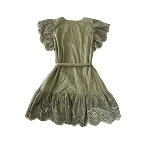 NWT Rails Darlene Eyelet Dress XL Cottage Western Ruffle Cotton Embroidered $278 thumbnail 9