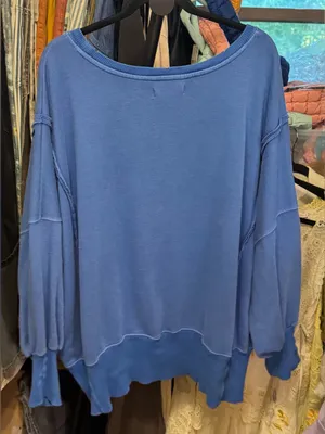 NWOT Free People We The Free Camden Sweatshirt - Lake Victoria - Large thumbnail 8