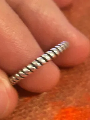 Silver plated c60 ring size 5 thumbnail 2